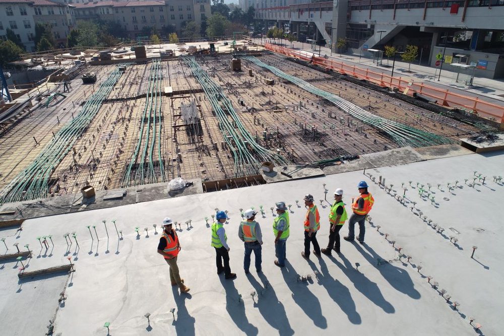 The Patterson and Sons Construction crew on a large Bakersfield job site